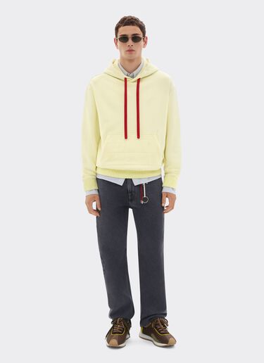 Ferrari Cotton and cashmere hoodie Iris Yellow 49940f