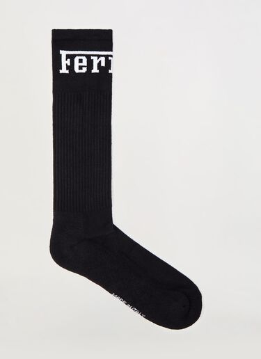 Ferrari Socken aus Baumwollmischung mit Ferrari-Logo Schwarz 20007f