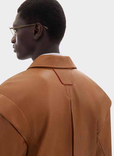 Ferrari Deer-effect nappa leather blouson Cognac 49909f