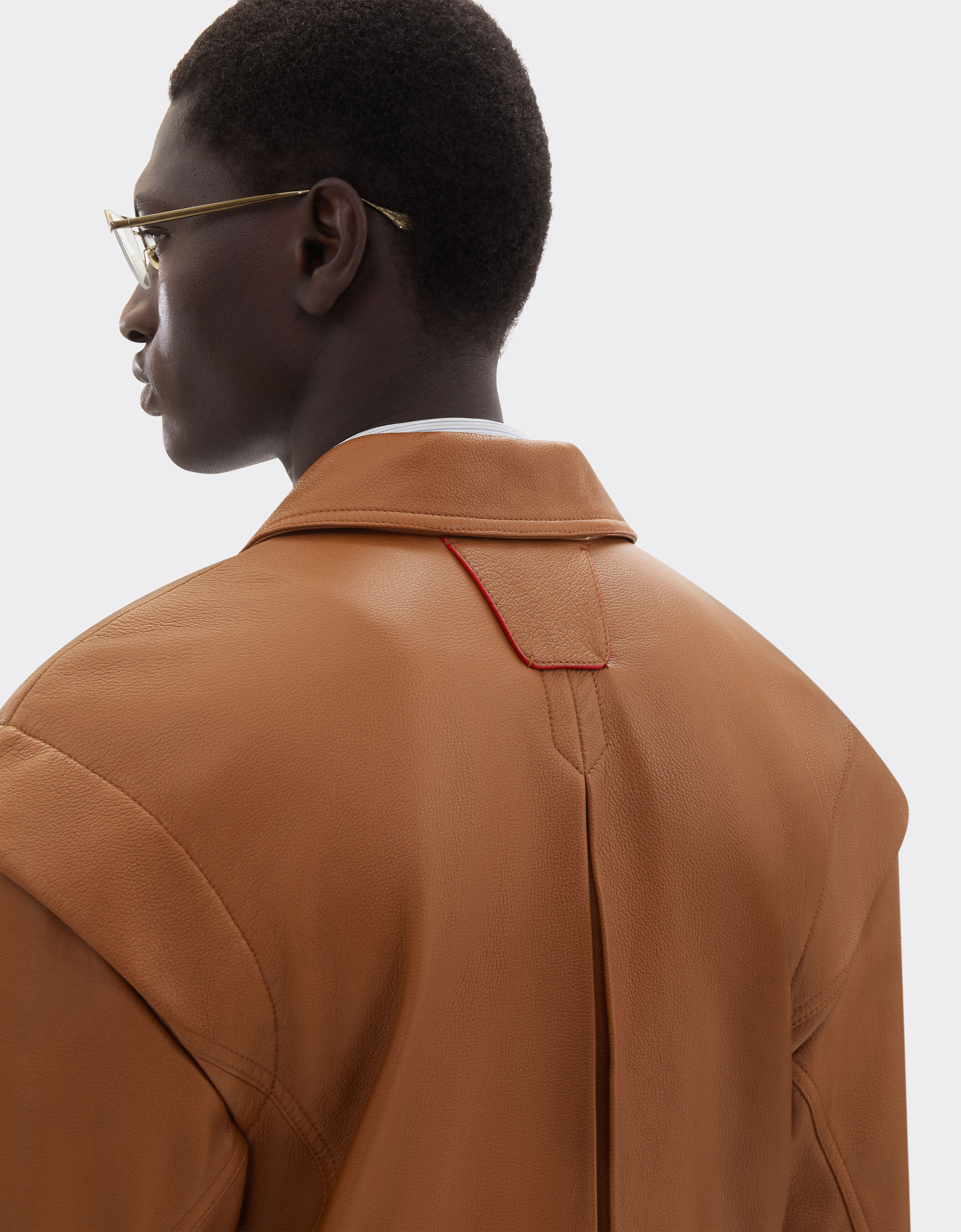 Ferrari Deer-effect nappa leather blouson Cognac 49909f