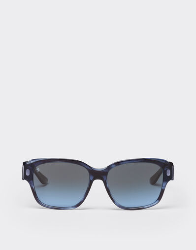 Ferrari Ferrari sunglasses in striped blue acetate with polarised gradient blue lenses Blu Scozia LA031f