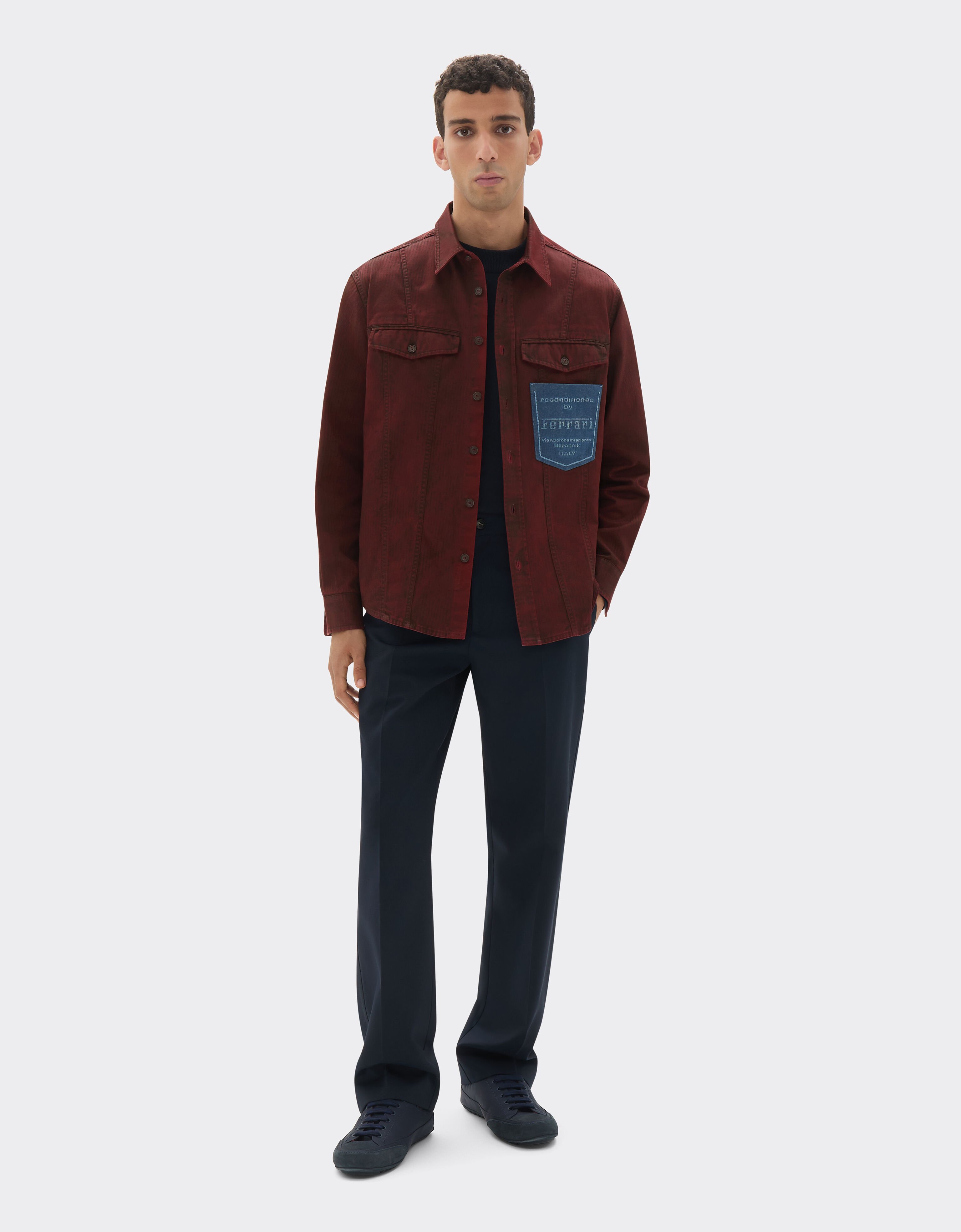 Ferrari Reconditioned by Ferrari cotton overshirt jacket Burgundy 49999f