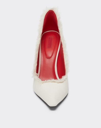 Ferrari Canvas pumps Avorio 51027f