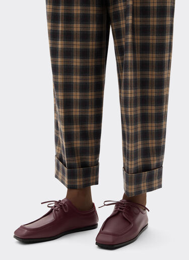 Ferrari Chaussure derby en cuir Acajou 49159f
