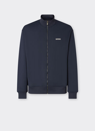 Ferrari Sweater in technical fabric with zip Navy 21192f