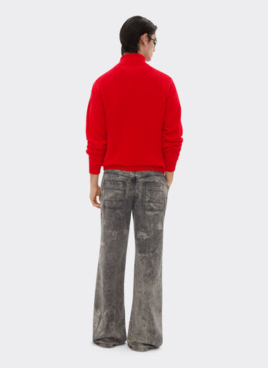 Ferrari Cashmere sweater with zip Rosso Dino 21652f