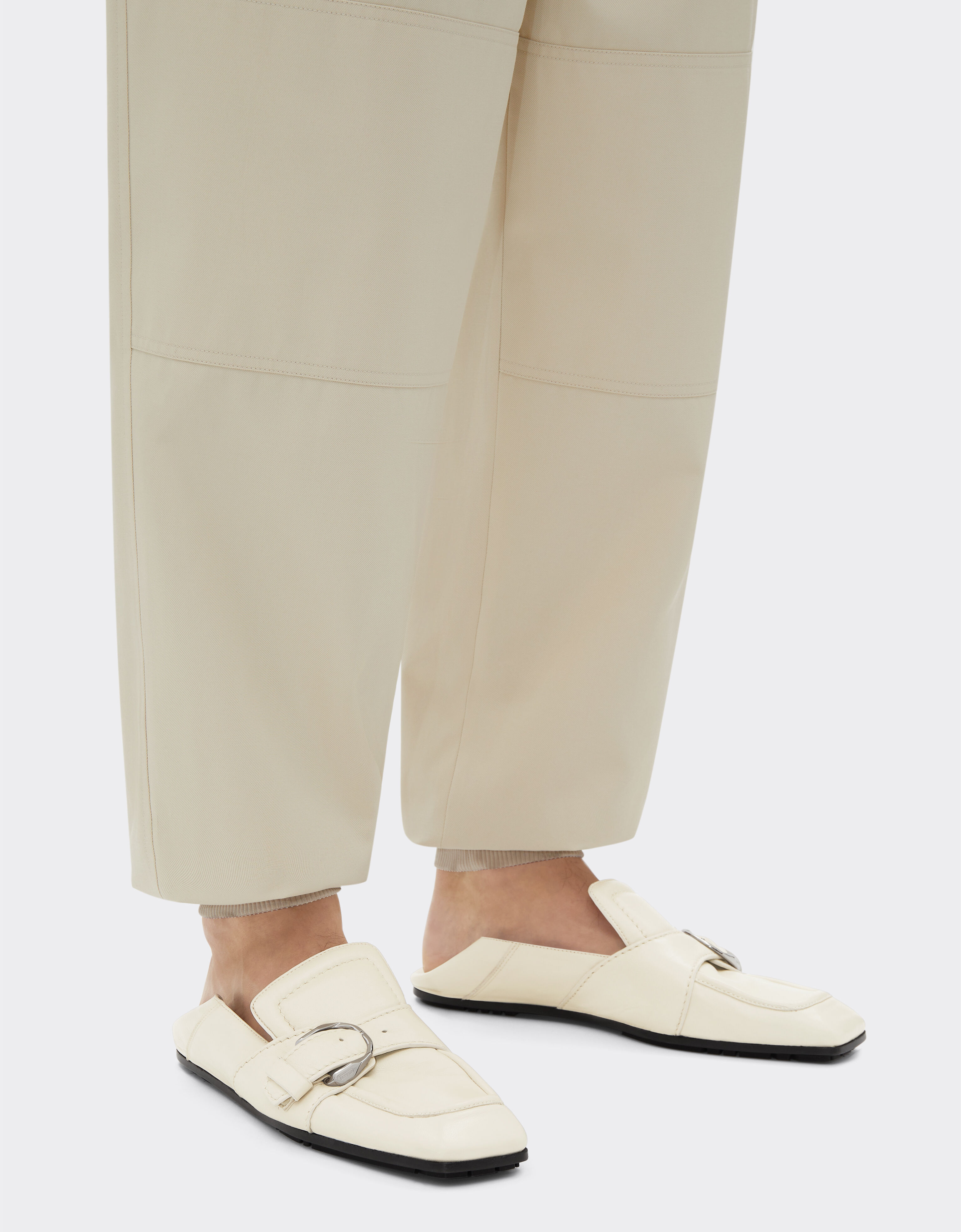 Ferrari Leather loafers Ecru 22228f