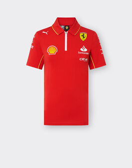 ${brand} 2024 Scuderia Ferrari Team Replica polo shirt ${colorDescription} ${masterID}