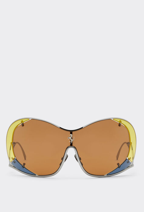 Ferrari Ferrari-Sonnenbrille mit braunen Gläsern Silber F1248f