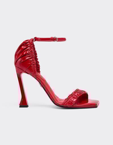 Patent leather high heel sandal with strap Ferrari Patent leather high heel sandal with strap Racing red 22725f