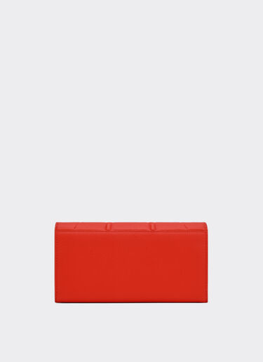 Ferrari 纹理皮革三折钱包 Rosso Dino 红色 20352f