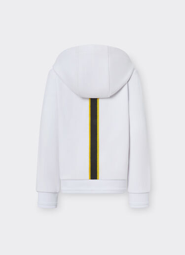 Ferrari French Terry sweatshirt with hood and zip Optical White 48526fK
