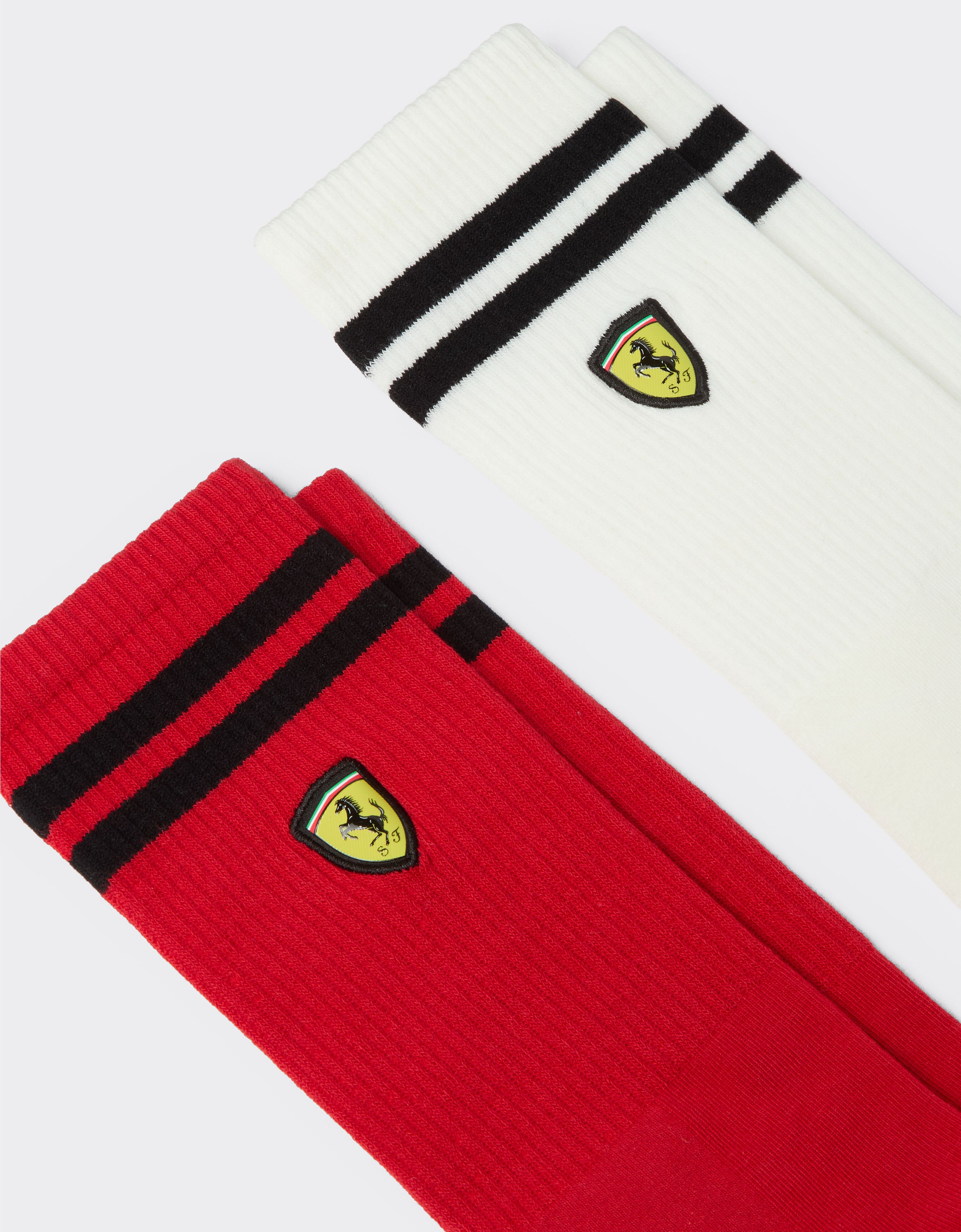  Frottee-Socken-Set mit Ferrari-Wappen Rosso SANSO0003JCO0026f