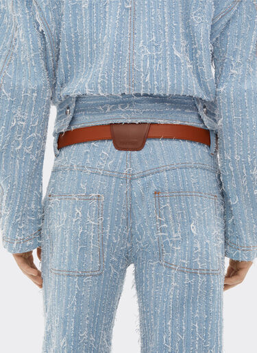 Ferrari Five-pocket trousers in frayed faded denim Light Denim 22190f