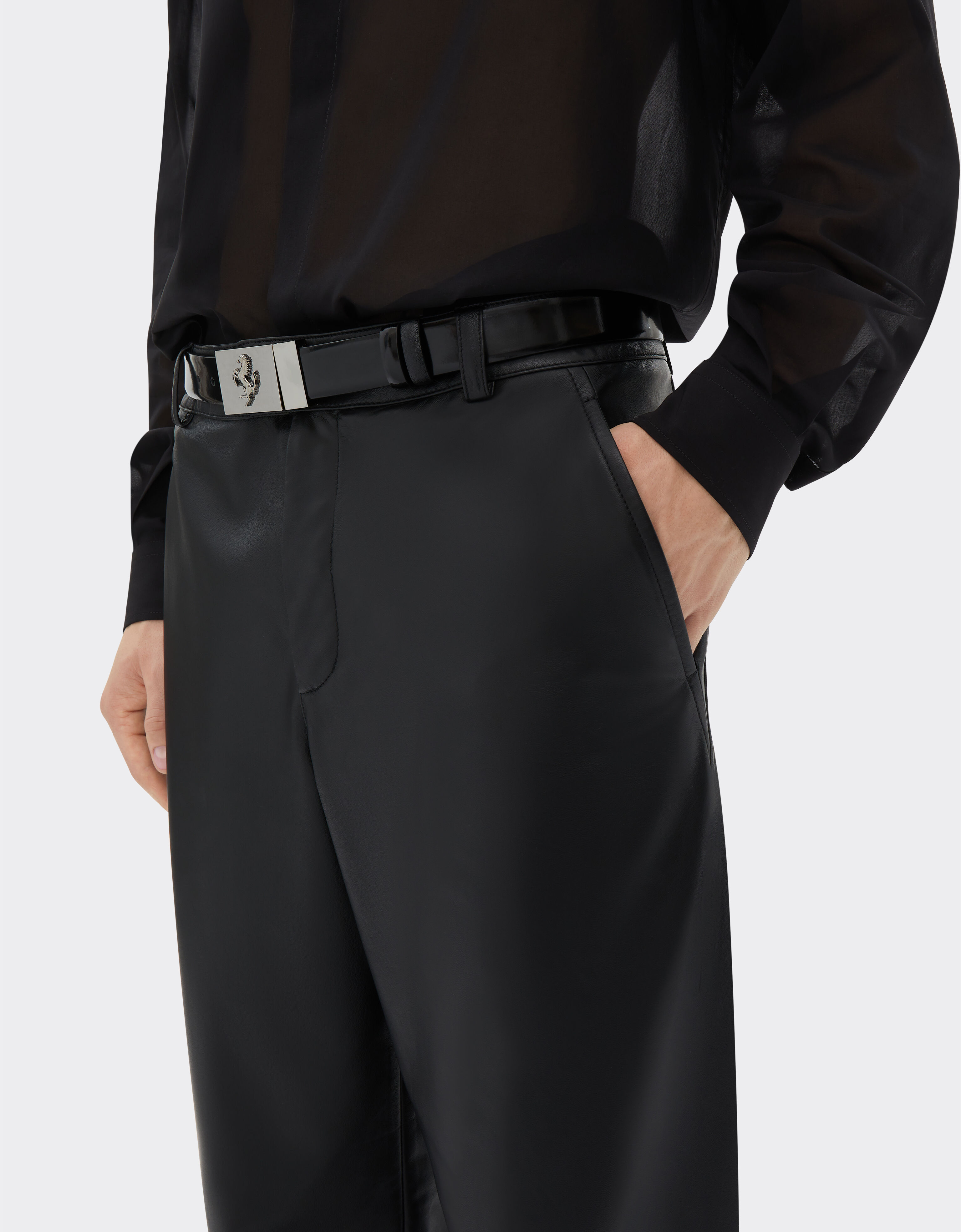 Ferrari Trousers in nappa leather Black 21642f