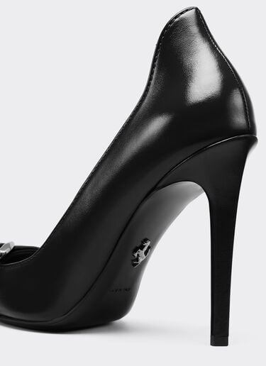 Court shoes in ultra-wet-effect glossy leather Ferrari Court shoes in ultra-wet-effect glossy leather Black 49387f