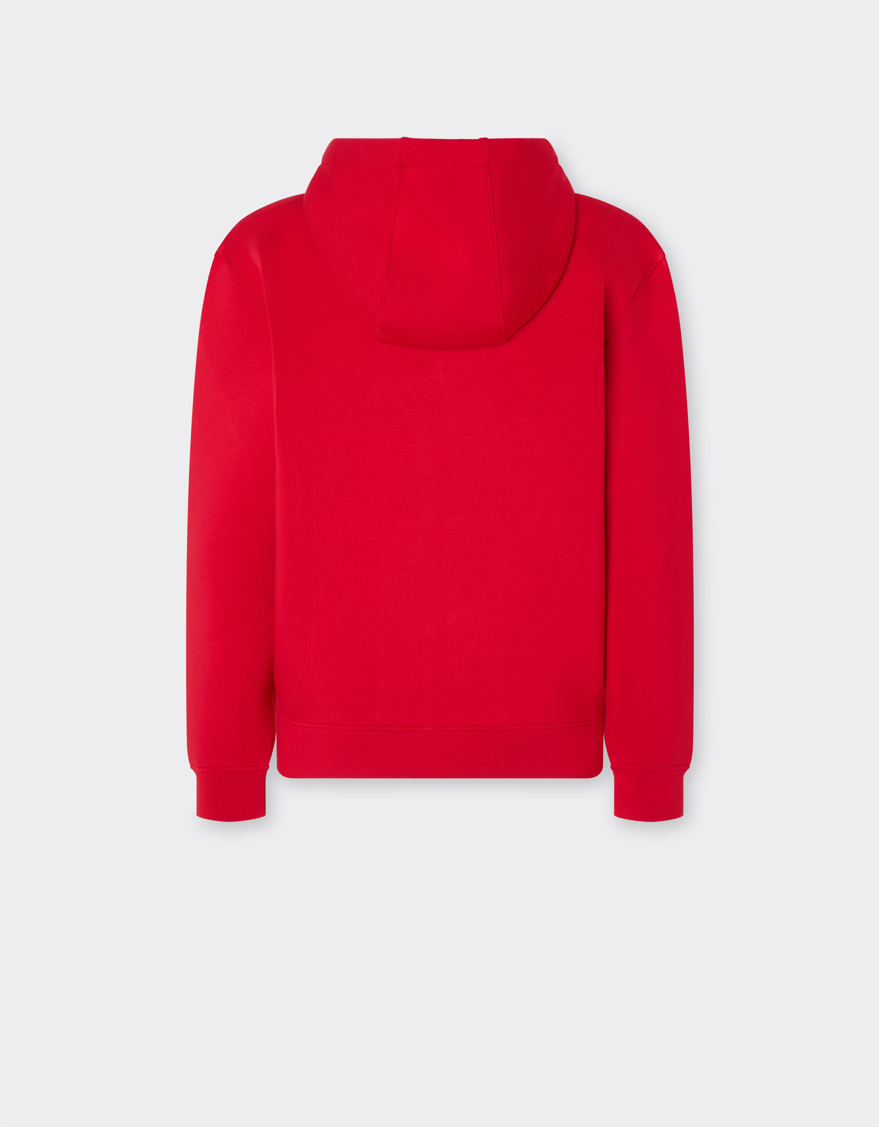 Hooded sweatshirt in scuba in Rosso Corsa for Men | Ferrari®