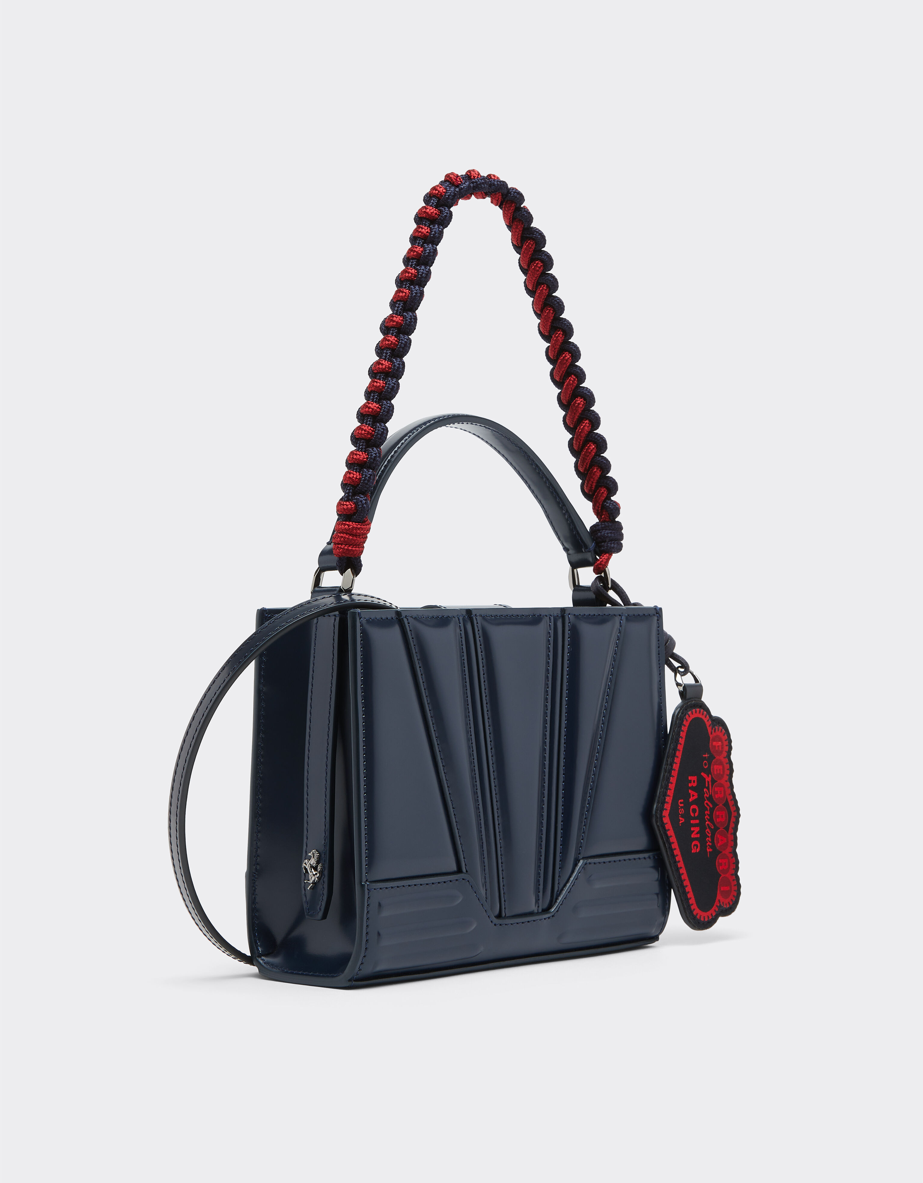 Ferrari Ferrari GT micro tote bag in leather Navy 51200f