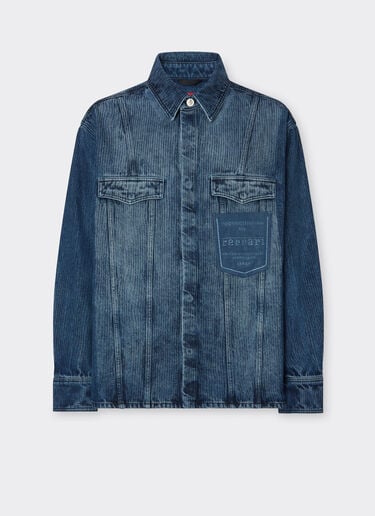 Reconditioned by Ferrari leather overshirt jacket Ferrari Reconditioned by Ferrari leather overshirt jacket Light Denim 50000f
