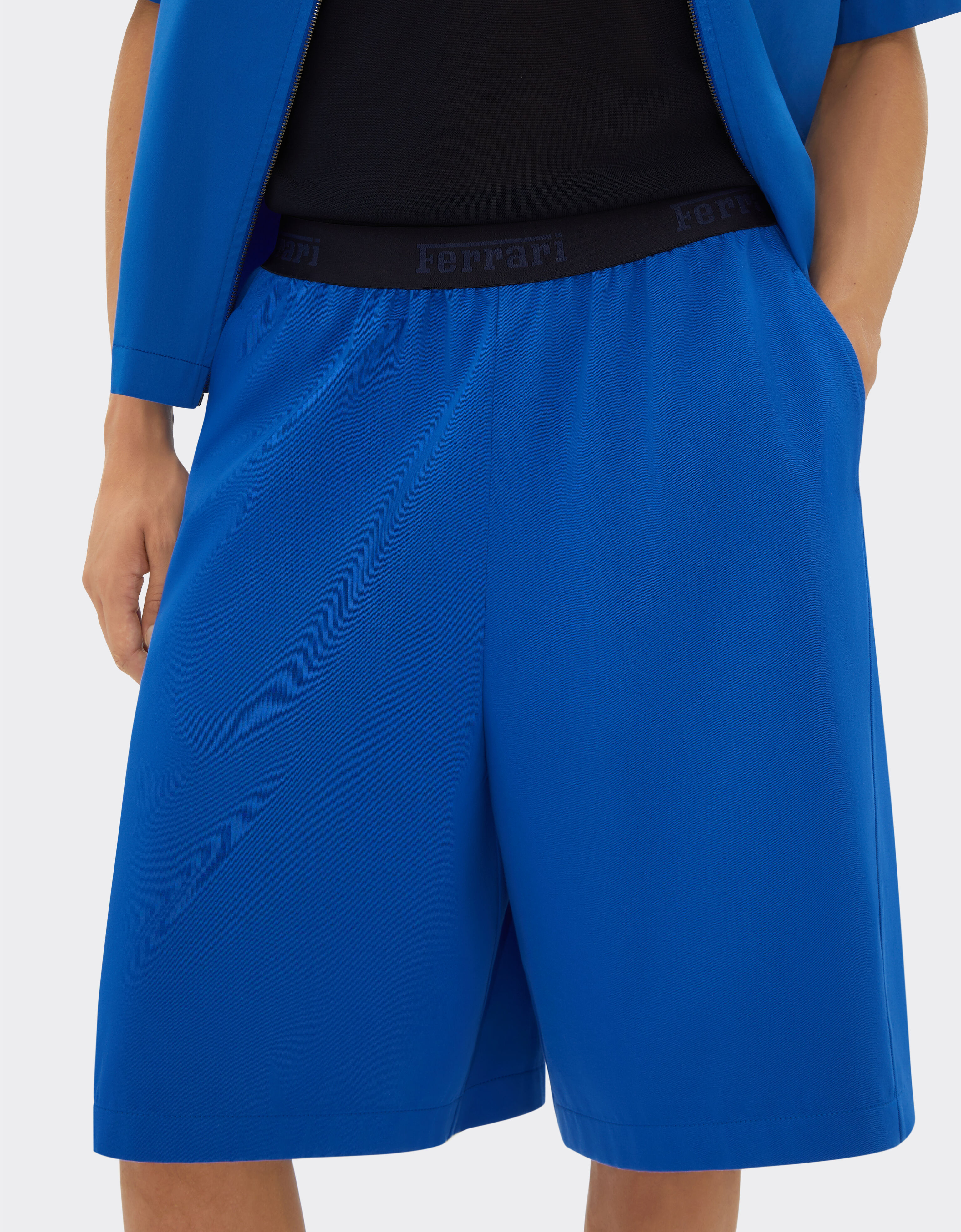 Ferrari Short trousers in cotton gabardine Klein Blue 21895f