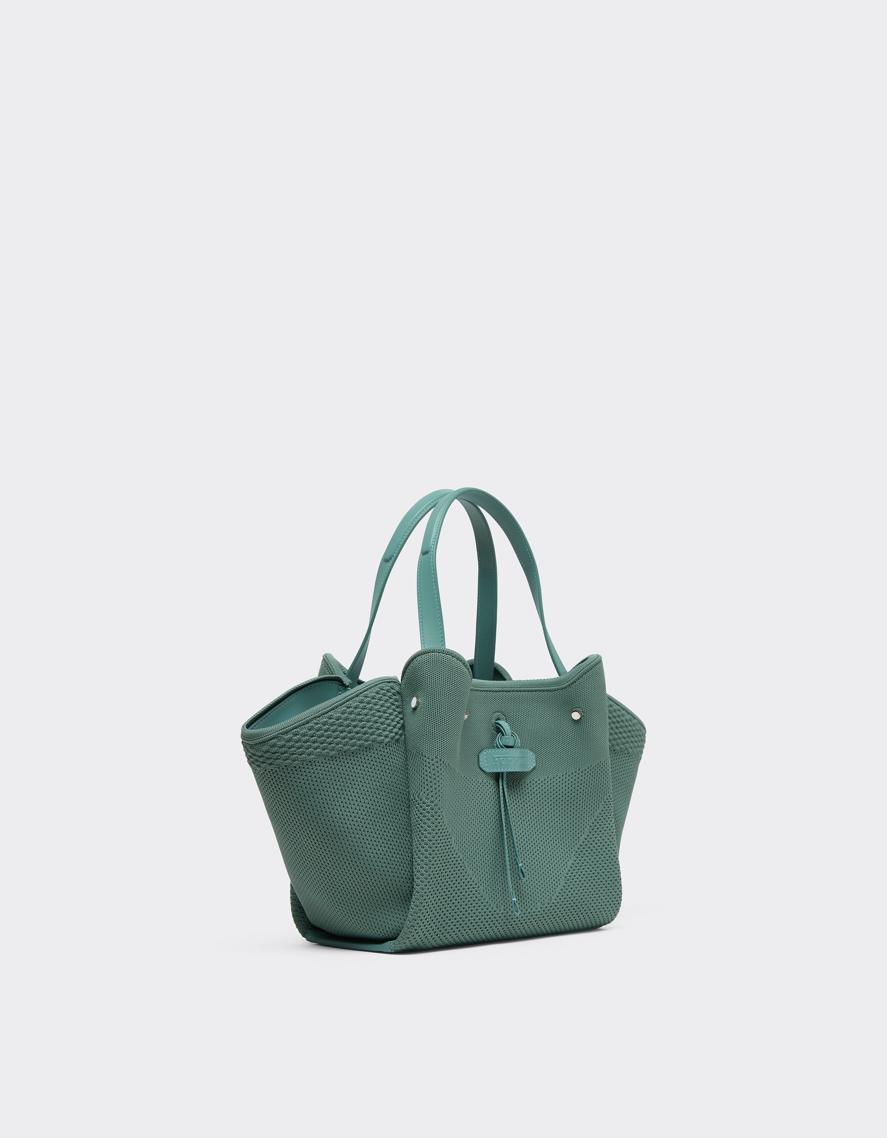 Ferrari Ferrari small tote bag in mesh and leather Granite Green 50416f