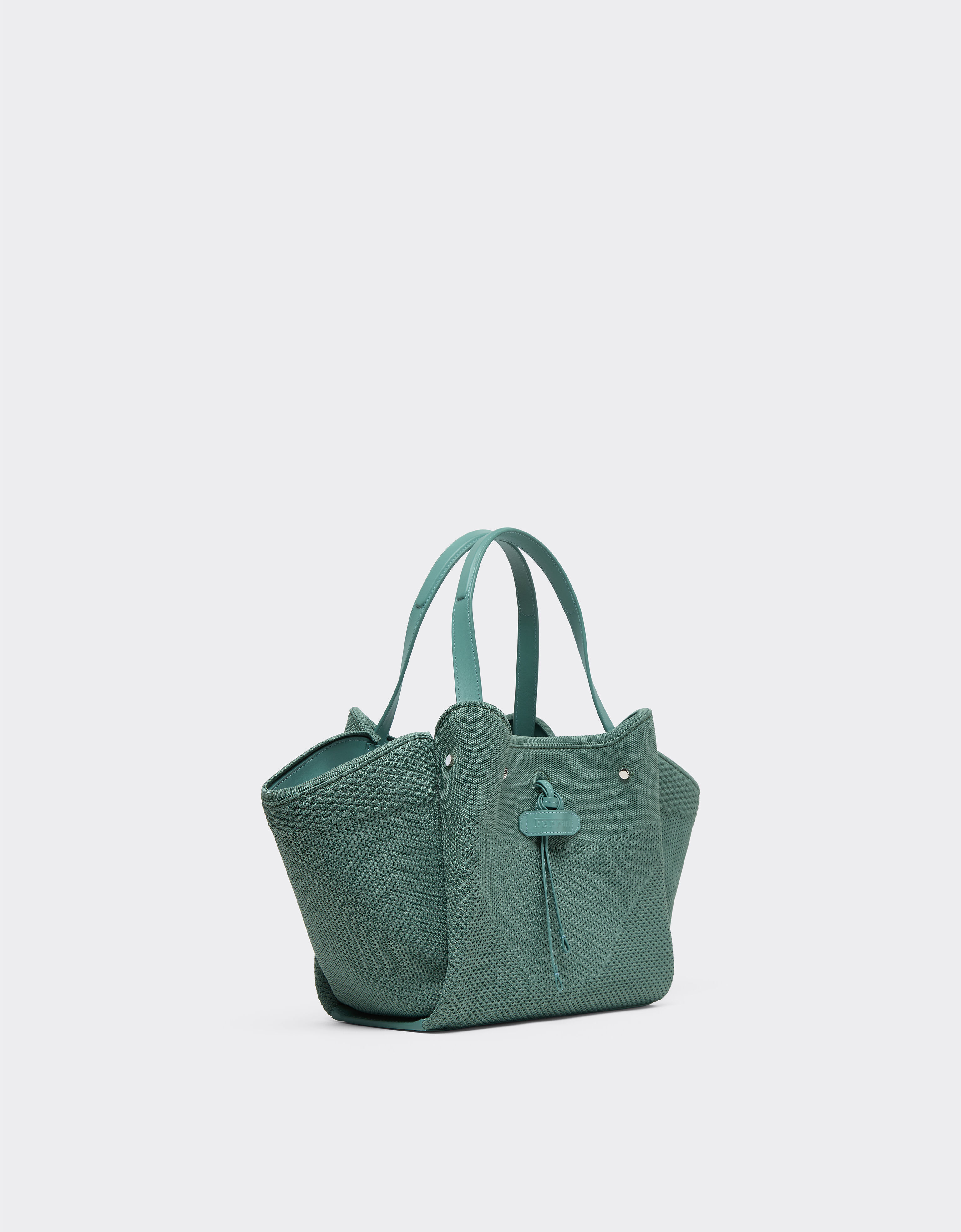 Ferrari Ferrari small tote bag in mesh and leather Granite Green 50416f