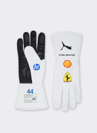 Ferrari Puma for Scuderia Ferrari Lewis Hamilton racing gloves Optical White LA08Vf