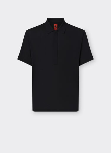 Ferrari Poloshirt aus einer Kaschmirmischung Schwarz 21052f