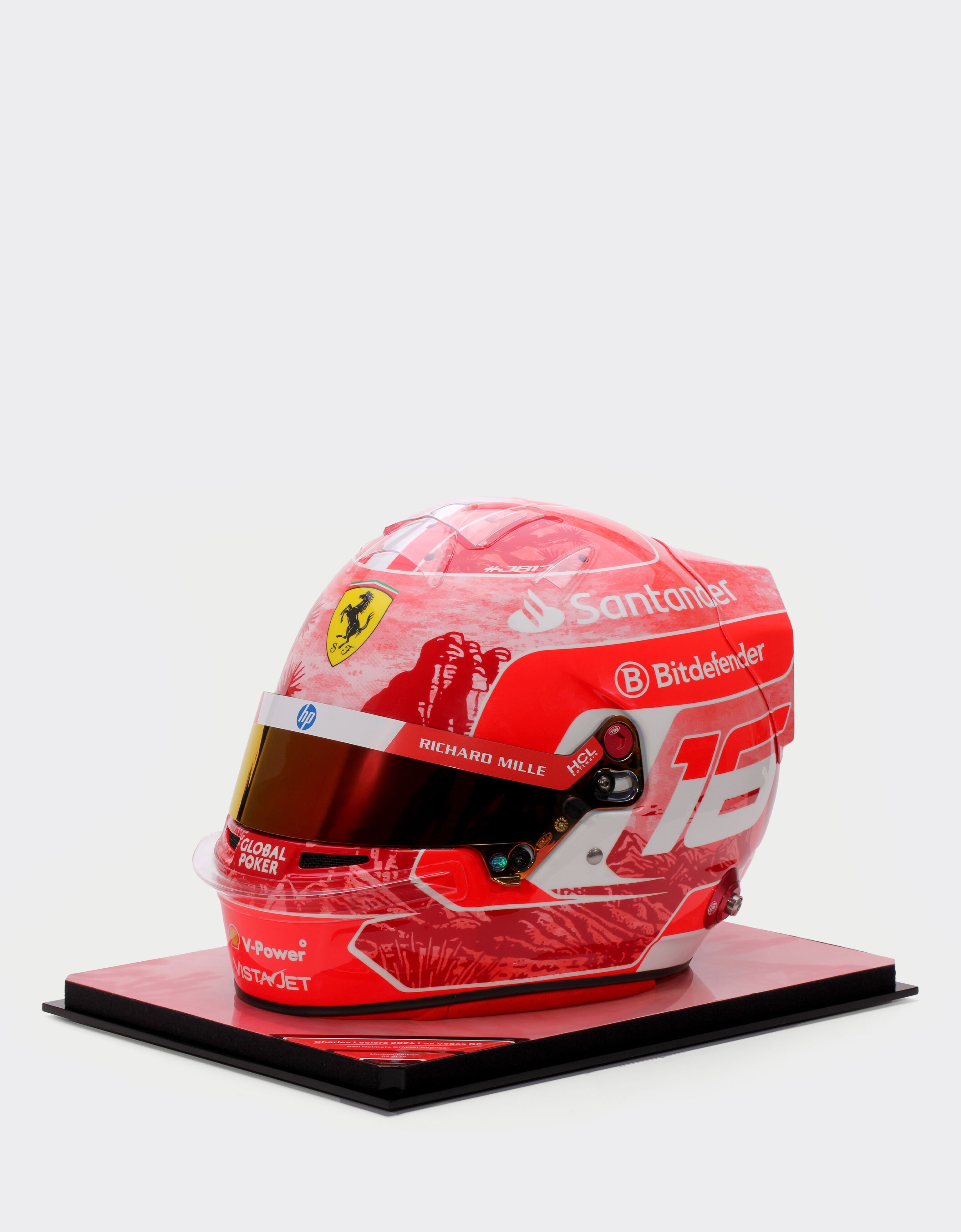 Ferrari Casque Charles Leclerc Las Vegas Special Edition 2024 à l'échelle 1:1 MULTICOLORE F1474f