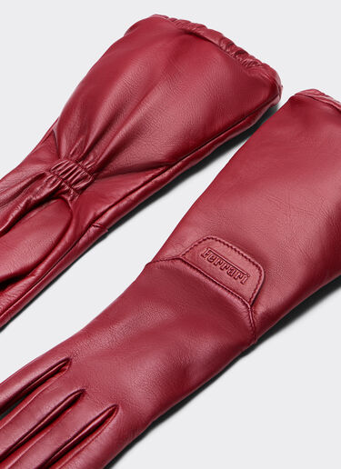 Guantes largos de cuero napa para conducir Ferrari Guantes largos de cuero napa para conducir Cereza 22712f