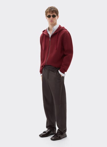 Zipped sweatshirt in scuba fabric Ferrari Zipped sweatshirt in scuba fabric Mahogany 49285f