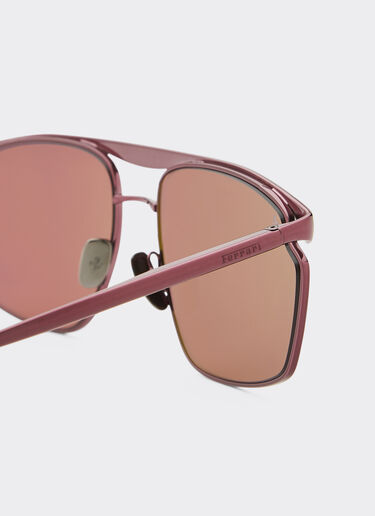 Ferrari Ferrari sunglasses in burgundy metal with rose gold mirror lens Burgundy F1539f