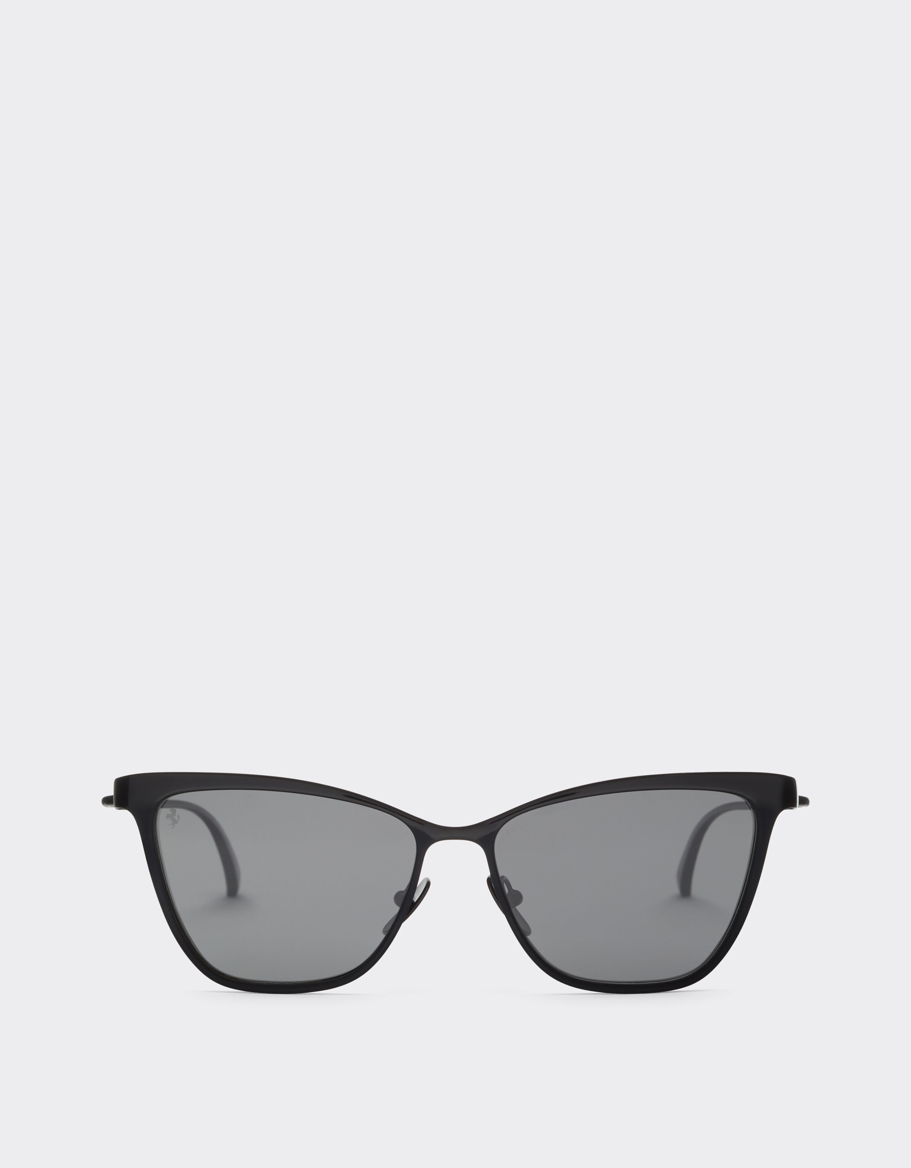 Lunettes de soleil Ferrari en métal noir avec verres noirs cristallins polarisés Ferrari Lunettes de soleil Ferrari en métal noir avec verres noirs cristallins polarisés Black Matt LA0KXf