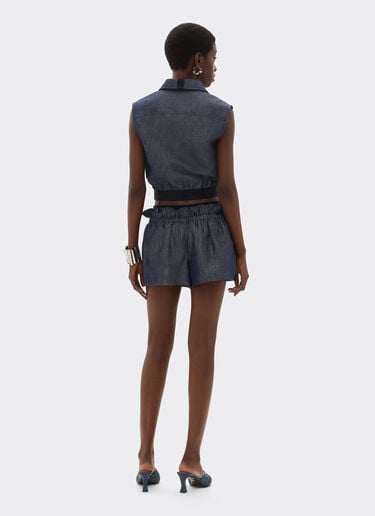 Shorts in denim effect tricotine Ferrari Shorts in denim effect tricotine Dark Denim 22693f
