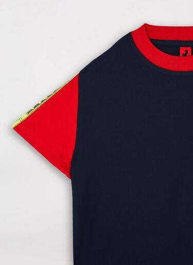 Ferrari Boys’ T-shirt in recycled technical piqué with Ferrari tape Navy 47252fK