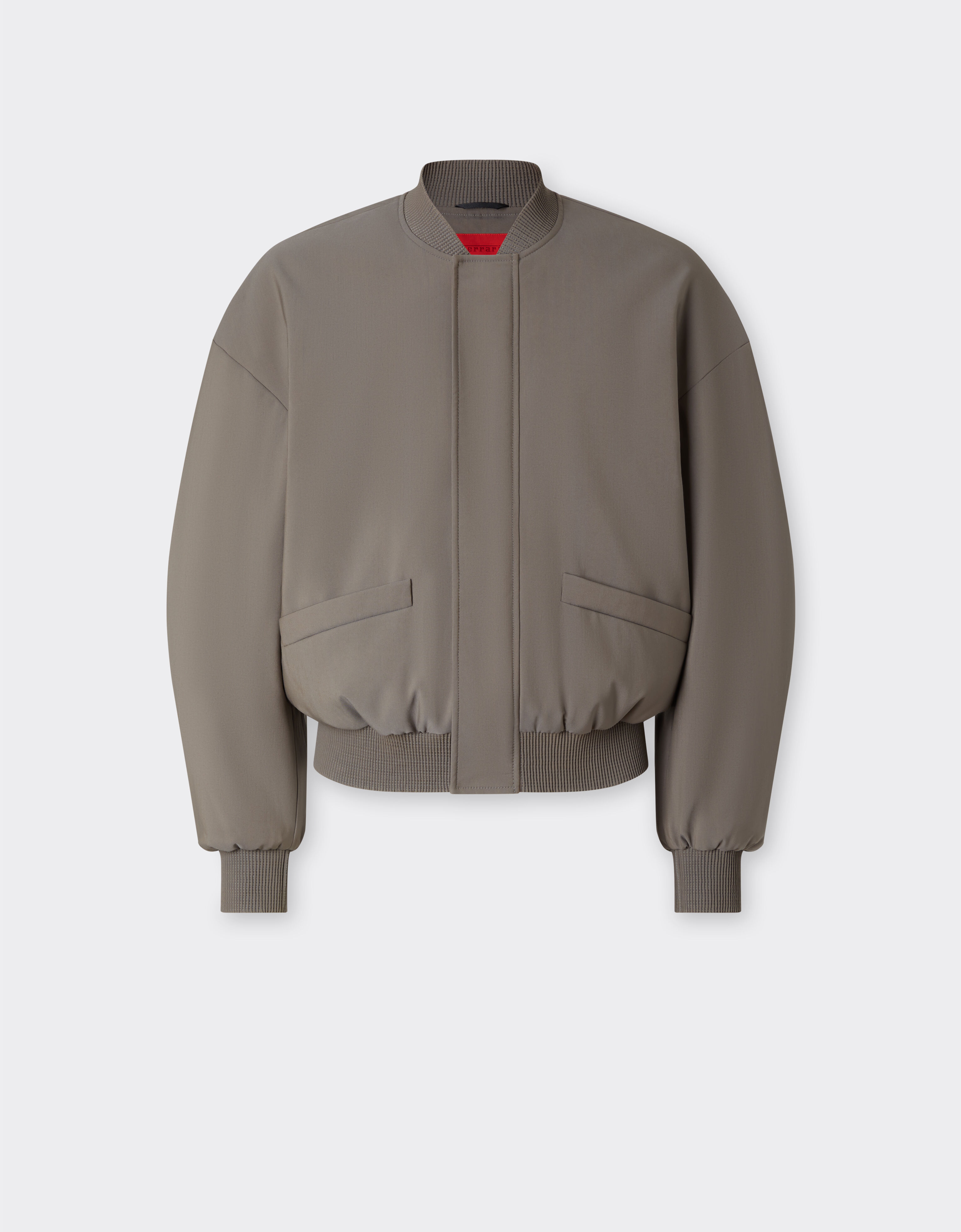 Ferrari Bomber jacket in cool Q-Cycle® wool Clay 50040f