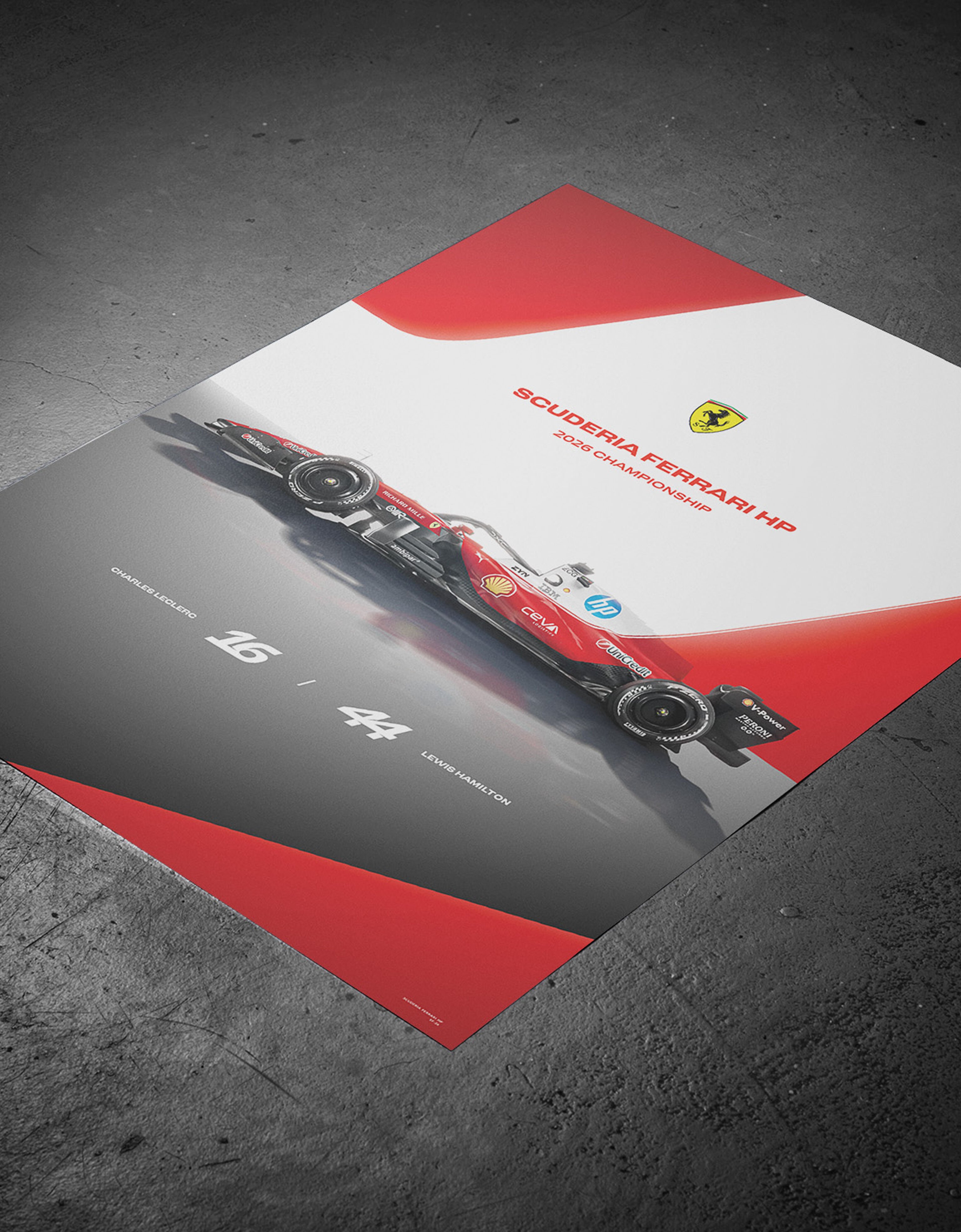 Ferrari Official Ferrari SF-26 2026 Poster Multicolor LE0P1203EXT0001f