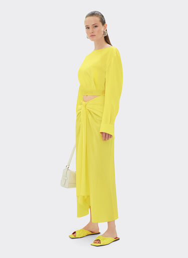 Ferrari Midi skirt in shiny viscose Giallo Modena 21880f