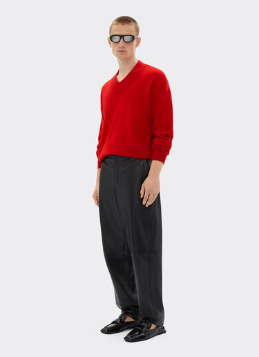 Ferrari Cashmere sweater with V-neck Rosso Dino 21651f