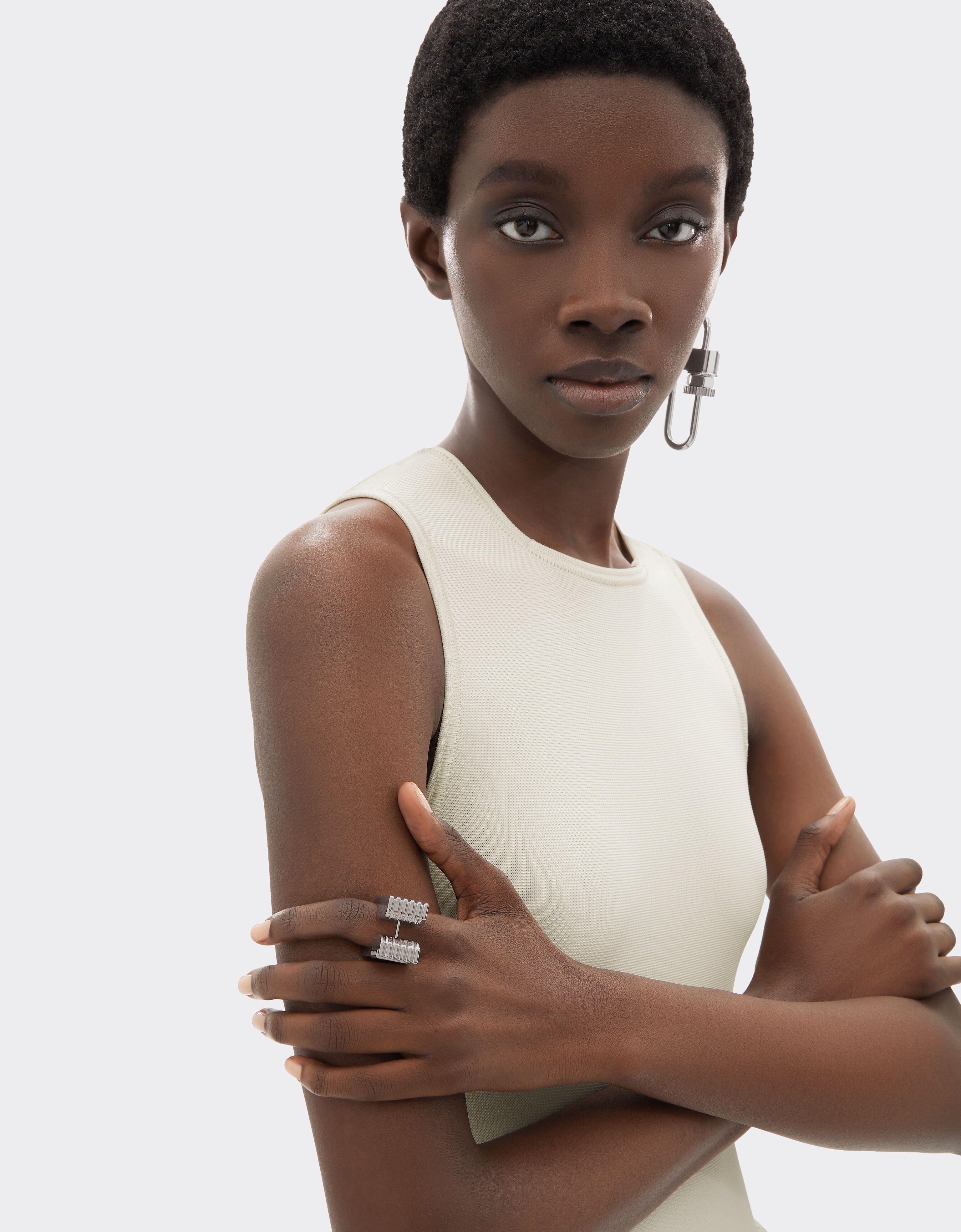 Textured metal ring Ferrari Textured metal ring Cromo Lucido 51340f