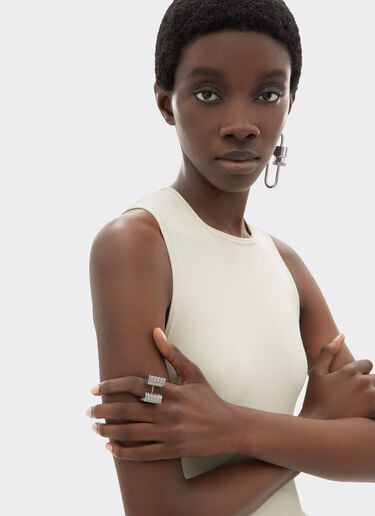 Textured metal ring Ferrari Textured metal ring Cromo Lucido 51340f