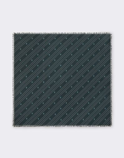 Ferrari Pañuelo de sarga de algodón y seda Grigio Titano CANSC0022WCO0029f