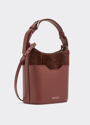 Mini shearling bucket bag Ferrari Mini shearling bucket bag Espresso 49267f