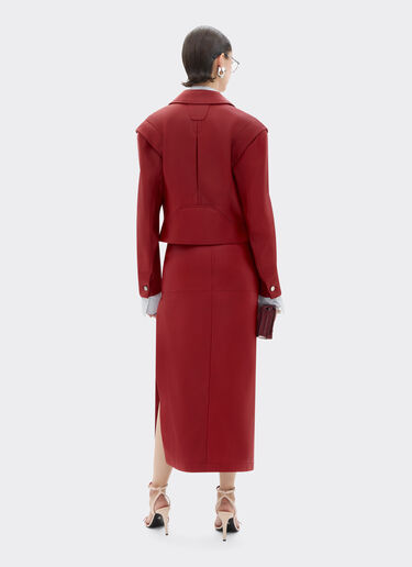 Ferrari Deer-effect nappa leather blouson Maison Red 49911f