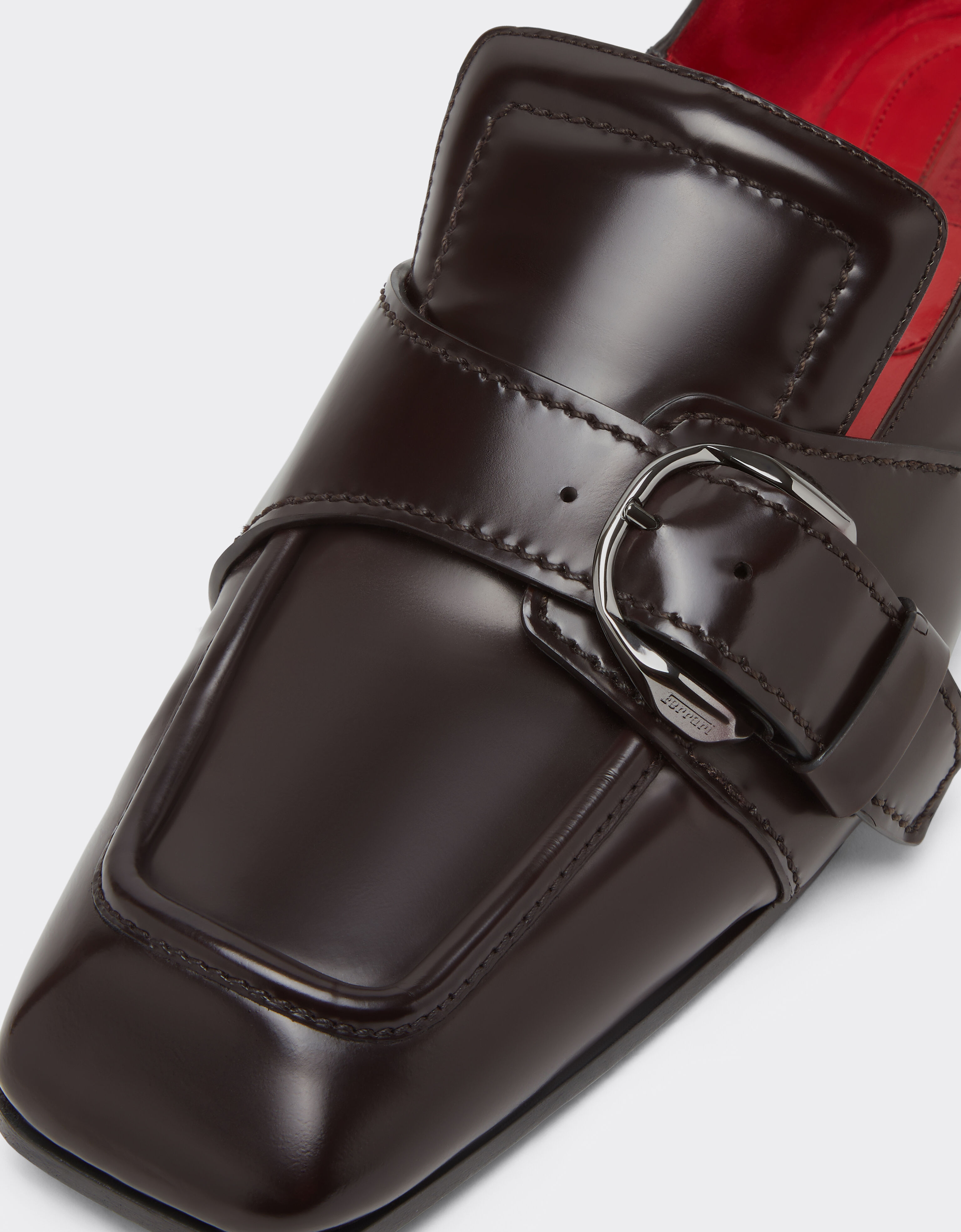 Ferrari Mocasín de piel cepillada Espresso 22743f