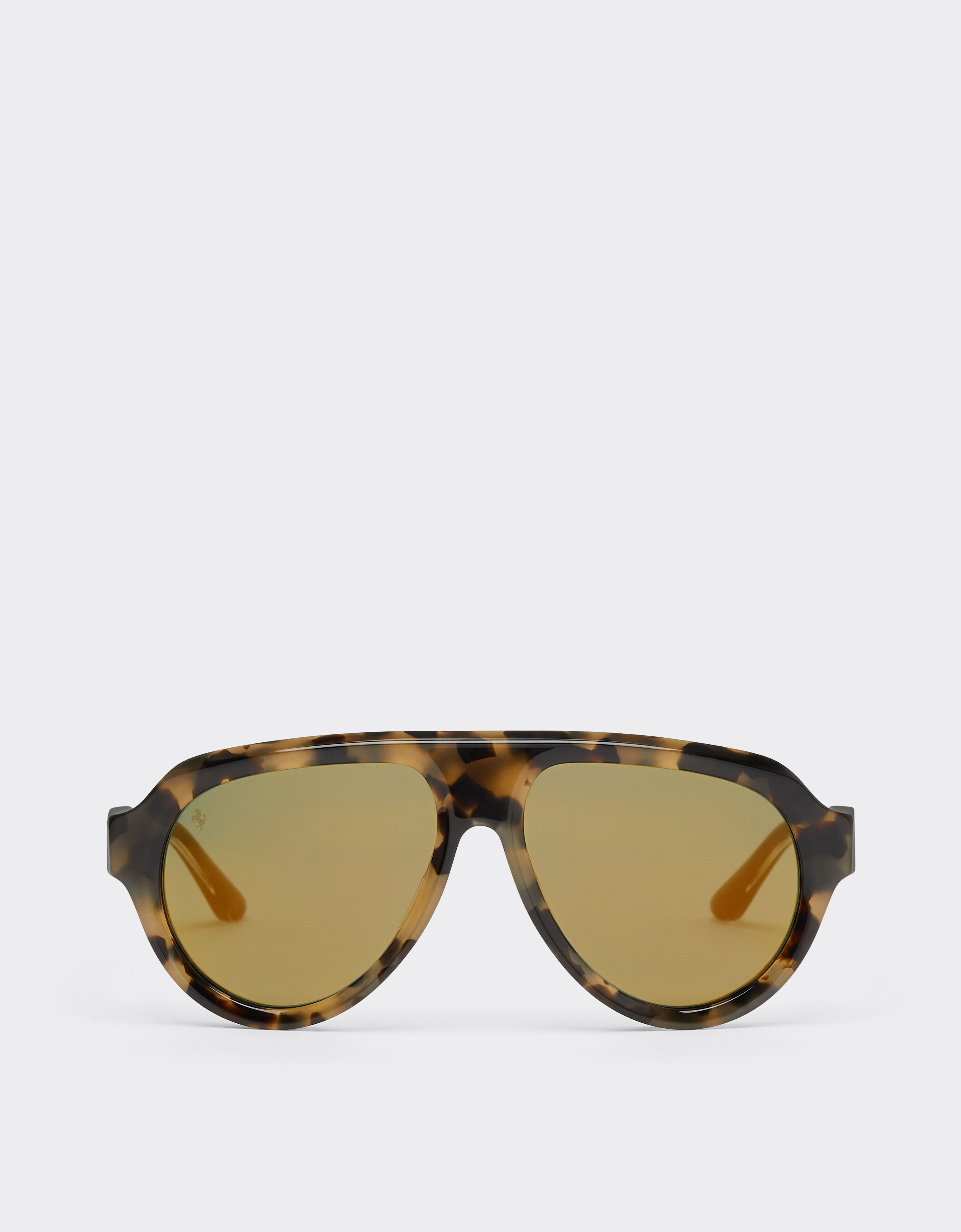 Ferrari Ferrari tortoiseshell brownacetate sunglasses with green gold mirrored lenses Tortoiseshell LA0EUf