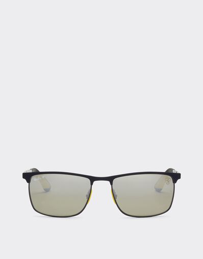 Ferrari Ray-Ban for Scuderia Ferrari RB3726MF black with gradient grey mirror polarised lenses Black Matt LA02Bf