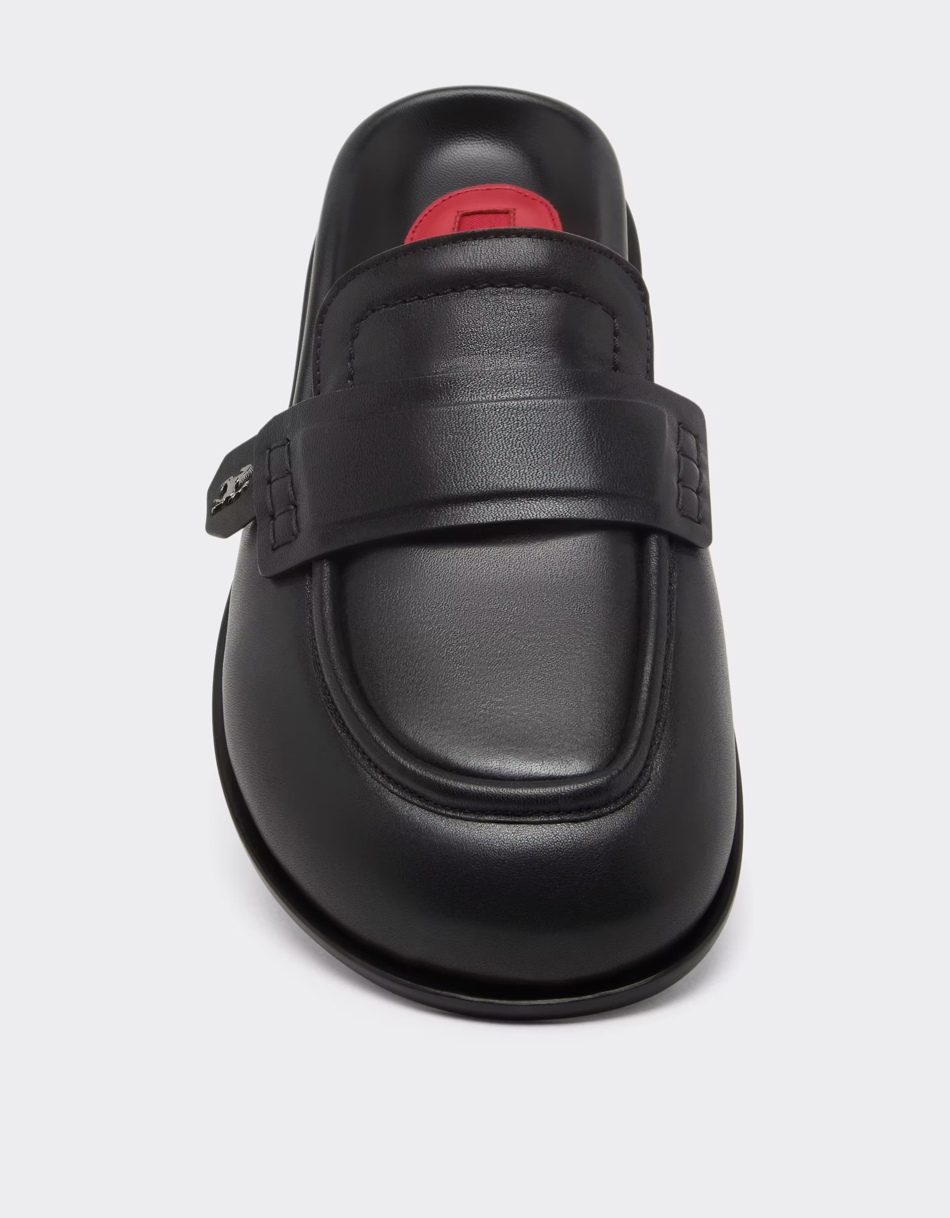Sabot de piel con el Cavallino Rampante Ferrari Sabot de piel con el Cavallino Rampante Black CSMML0001XL00018f