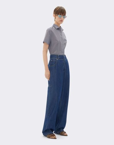 Denim Trousers with Alcantara® Details Ferrari Denim Trousers with Alcantara® Details Blu Denim CDWTR0011DCO0014f