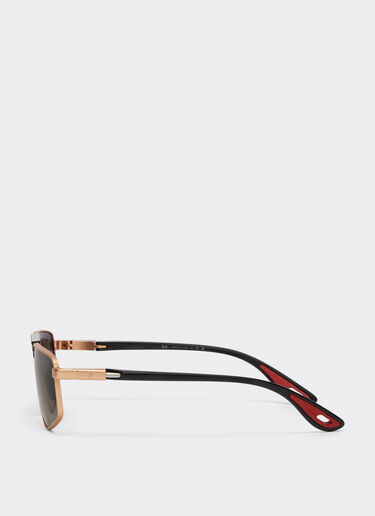 Ferrari Ray-Ban for Scuderia Ferrari RB3776M in rose gold and black metal with grey gradient lenses Black LA0EJf